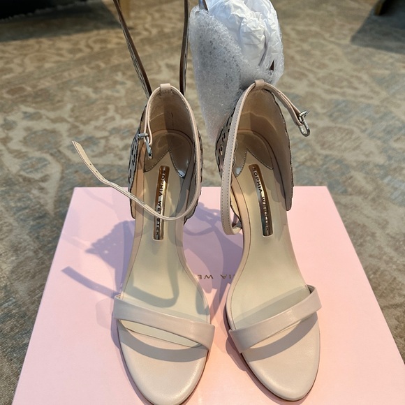 Sophia Webster Nude Evangeline Butterfly Heels Sandals sz 38 (US 7) - Picture 6 of 7